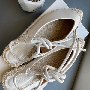 NWT - Shutz Cream Espadrilles